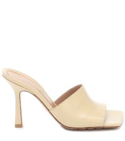 Shop Bottega Veneta Stretch Leather Sandals In Beige