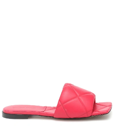 Shop Bottega Veneta Rubber Lido Leather Sandals In Pink