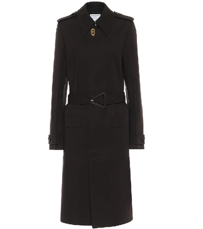 Shop Bottega Veneta Stretch-cotton Gabardine Trench Coat In Brown