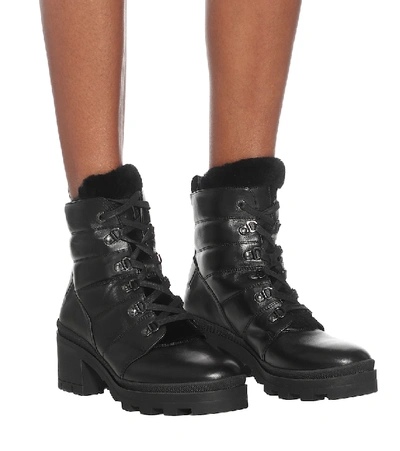 Shop Bogner Belgrade Leather Ankle Boots In Black