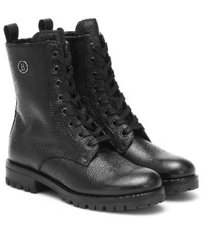 Shop Bogner New Meribel Leather Ankle Boots In Black