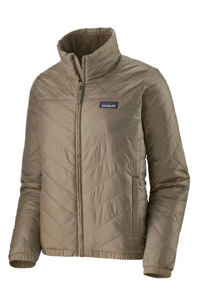 Shop Patagonia Radalie Water Repellent Thermogreen Insulated Jacket In Furry Taupe
