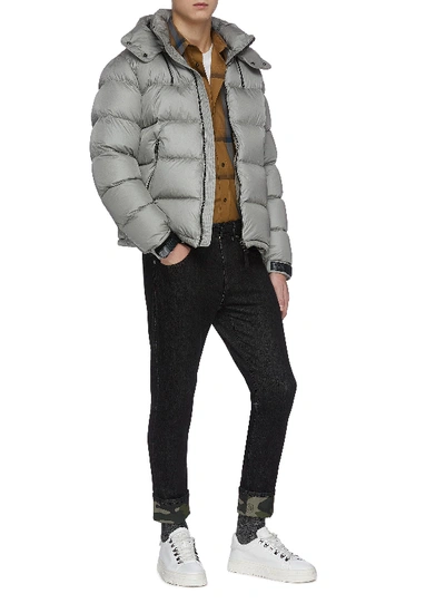 Shop Mackage 'jonas' Hooded Down Puffer Jacket In Grey