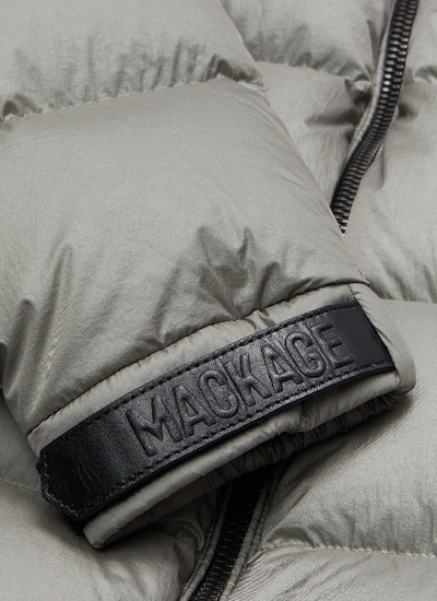 Shop Mackage 'jonas' Hooded Down Puffer Jacket In Grey