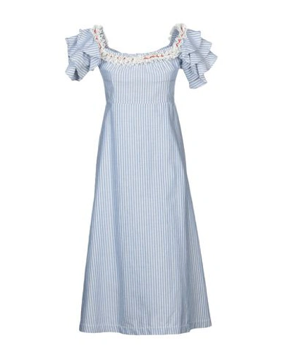 Shop Jour/né Knee-length Dresses In Sky Blue