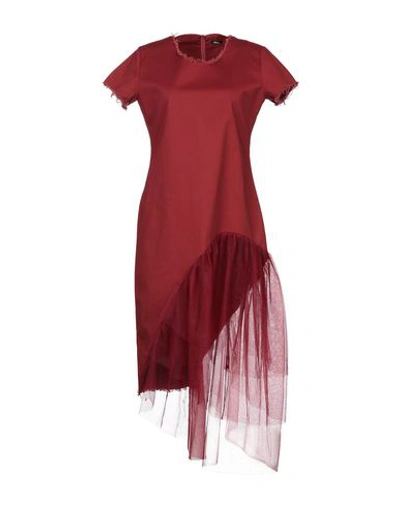 Shop Tpn Midi Dress In Brick Red