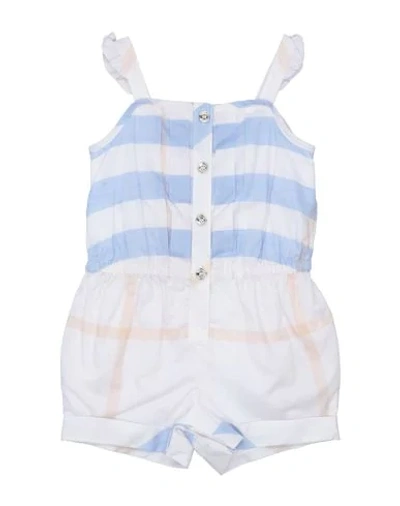 Shop Burberry Baby Overalls In White