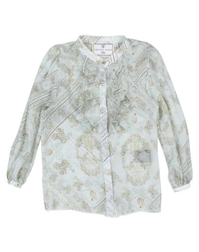 Shop Philipp Plein Toddler Girl Shirt Light Grey Size 4 Silk