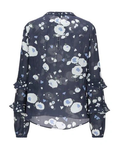 Shop Lily And Lionel Blouses In Dark Blue