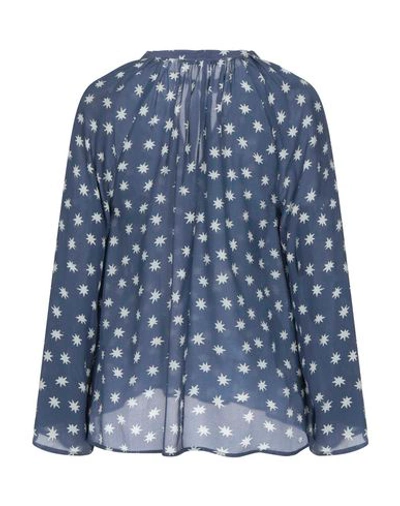 Shop Lily And Lionel Blouses In Slate Blue