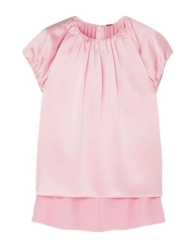 Shop Adam Lippes Woman Top Pink Size 8 Silk