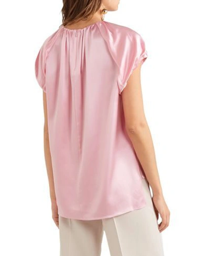 Shop Adam Lippes Woman Top Pink Size 10 Silk