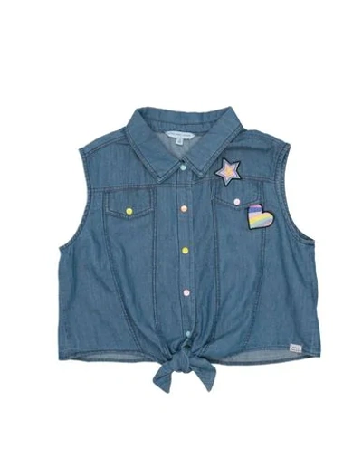 Shop Little Marc Jacobs Denim Shirts In Blue