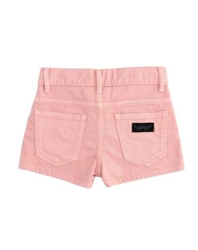 Shop Finger In The Nose Denim Shorts In Pastel Pink