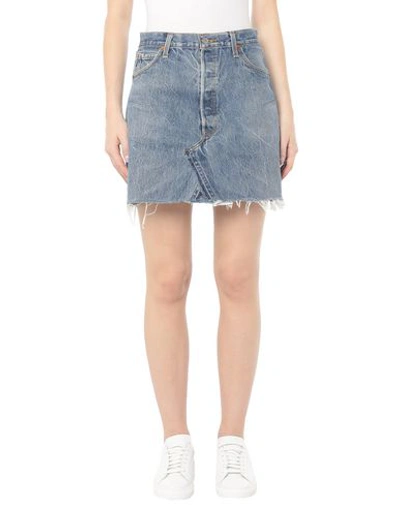 Shop Re/done With Levi's Denim Skirts In Blue