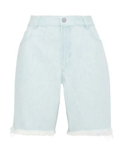 Shop Sandy Liang Denim Shorts In Blue