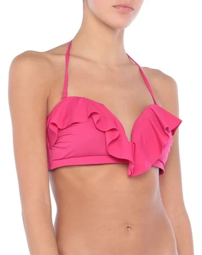Shop Zimmermann Bikini Tops In Fuchsia
