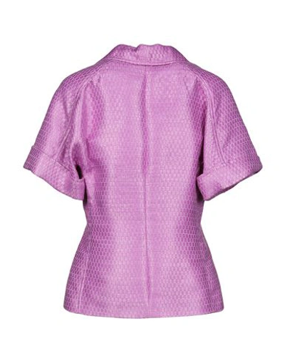 Shop Versace Suit Jackets In Lilac