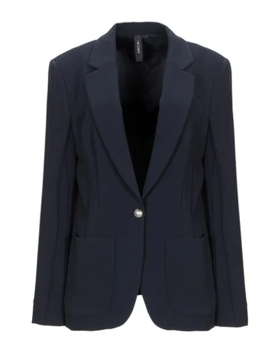 Shop Marc Cain Suit Jackets In Dark Blue
