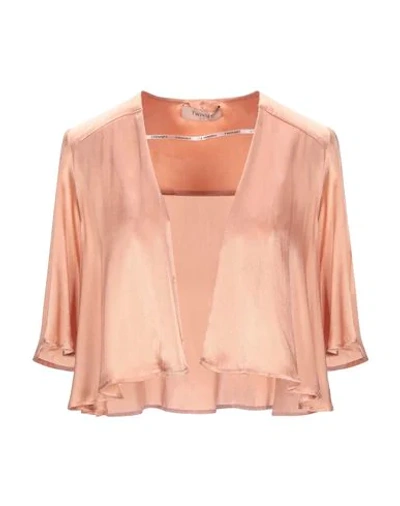 Shop Twinset Woman Blazer Blush Size 6 Acetate, Silk In Pink