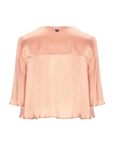 Shop Twinset Woman Blazer Blush Size 6 Acetate, Silk In Pink