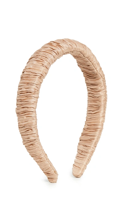 Shop Loeffler Randall Marina Puffy Headband In Dune