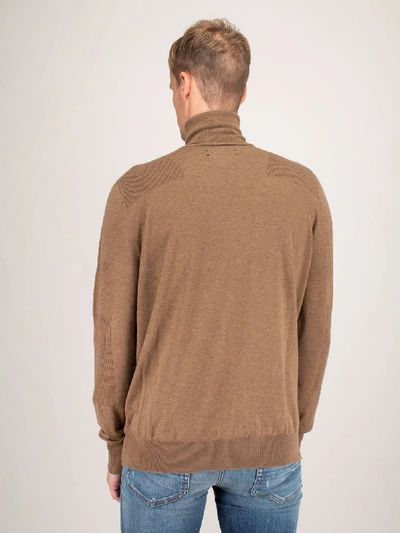 Shop Amiri Fitted Wool Turtleneck In Brown