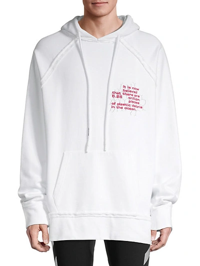 Shop Off-white Hooded Cotton Sweatshirt In White
