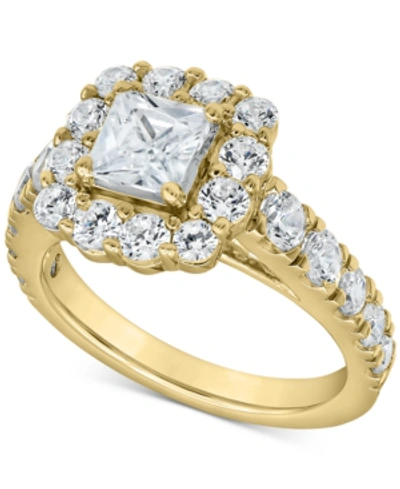 Shop Marchesa Certified Diamond Princess Bridal Set (4 Ct. T.w.) In 18k White, Yellow Or Rose Gold In Yellow Gold