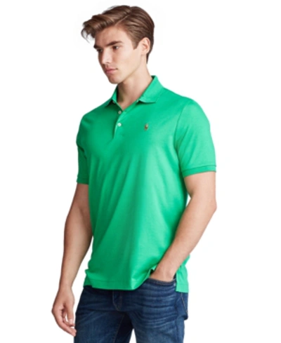 Shop Polo Ralph Lauren Men's Big & Tall Classic Fit Soft Cotton Polo In Golf Green