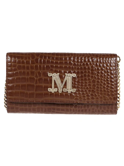 Shop Max Mara Brown Leather Wallet