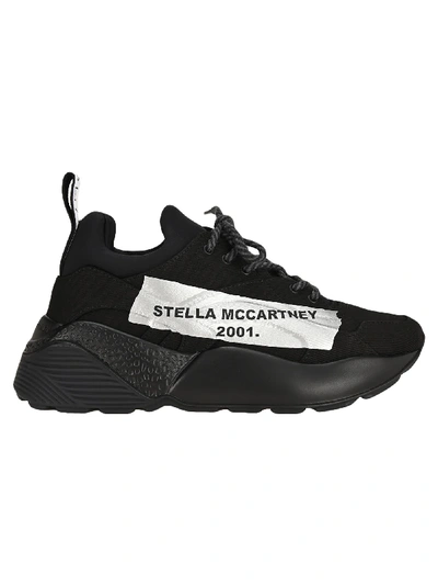 Shop Stella Mccartney Eclypse Logo-tape Sneakers In Black