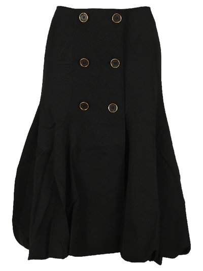Shop Jw Anderson Buttoned Skirt In Black