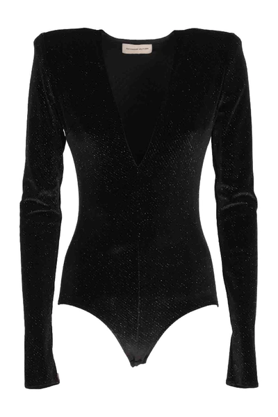 Shop Alexandre Vauthier Bodysuit In Nero