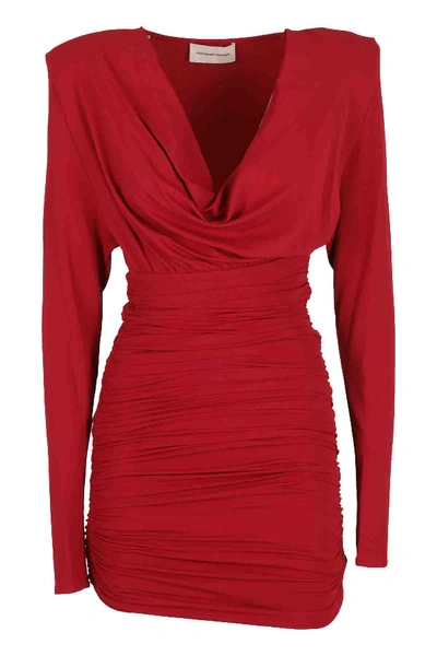 Shop Alexandre Vauthier Dress In Rosso