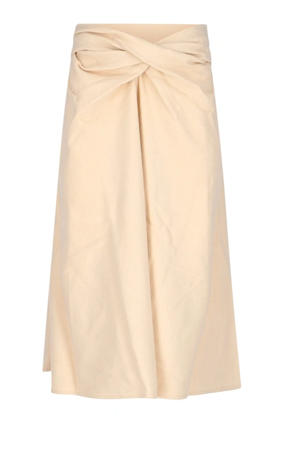 Shop Lemaire Skirt In Beige
