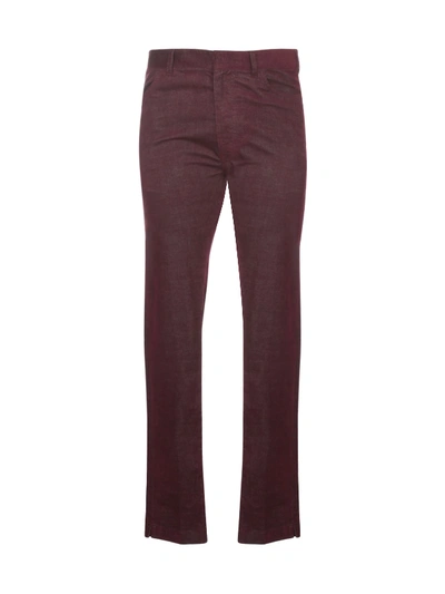 Shop Ann Demeulemeester Cotton Stretch Skinny Jeans In Burgundy