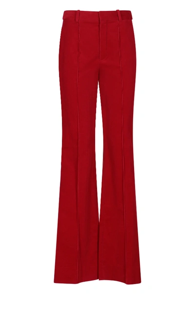 Shop Saint Laurent Pants In Red