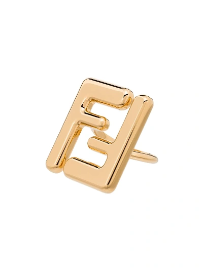 Shop Fendi Ff Gold-tone Ring