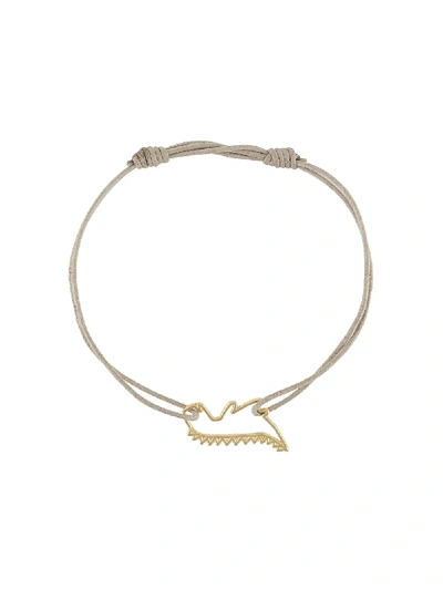 Shop Aliita Dinosaur Charm Bracelet In Neutrals