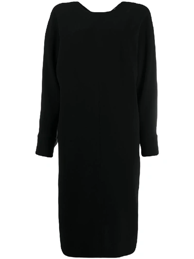 Shop Alberto Biani Long-sleeve Dress In Black