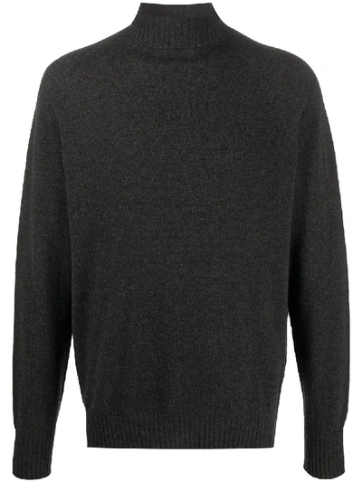 Shop Ma'ry'ya Roll-neck Knit Jumper In Grey