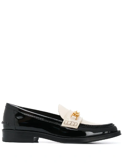Shop Bally Two-tone Loafers In Black