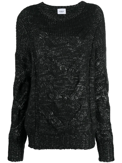 Shop Dondup Chunky-knit Jumper In Black