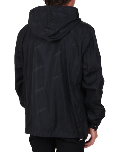 Shop Burberry Lightweight Hooded Jacket In Black