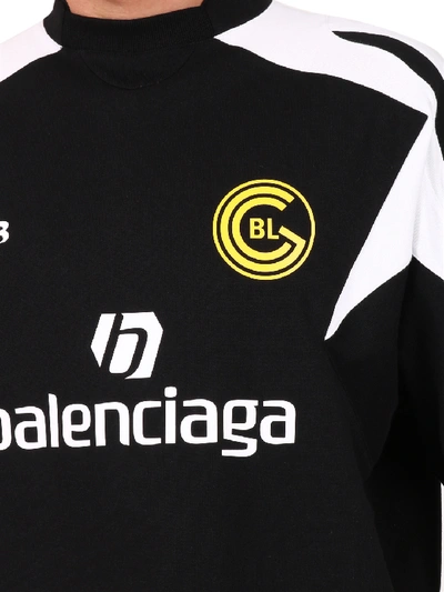 Shop Balenciaga Soccer T-shirt In Black