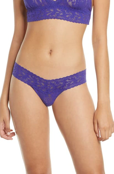 Shop Hanky Panky Signature Lace Low Rise Thong In Night Sky