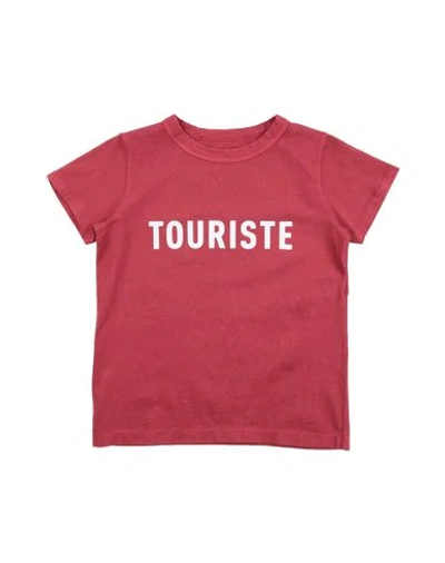 Shop Touriste T-shirts In Brick Red