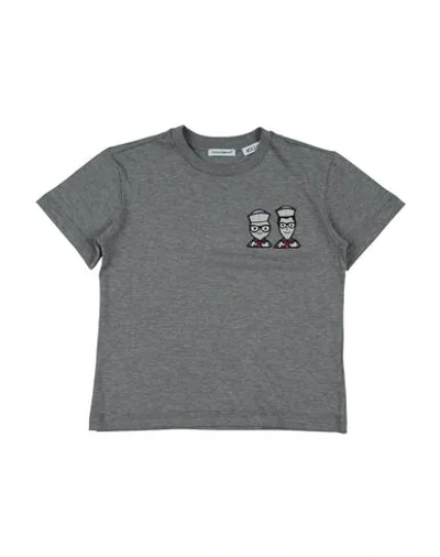 Shop Dolce & Gabbana Toddler Boy T-shirt Grey Size 7 Cotton