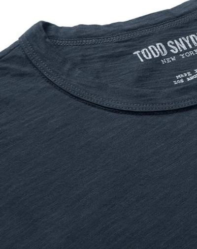Shop Todd Snyder T-shirts In Dark Blue